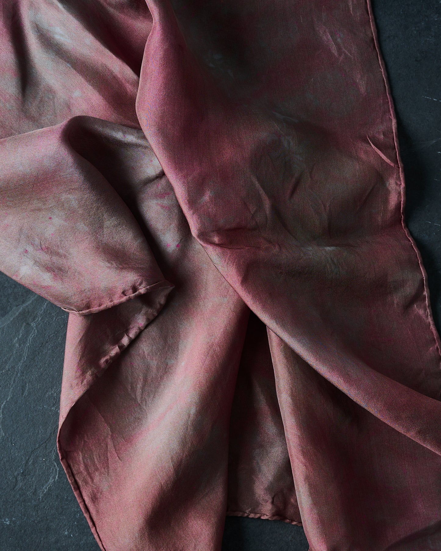 Rust Grey Silk Scarves