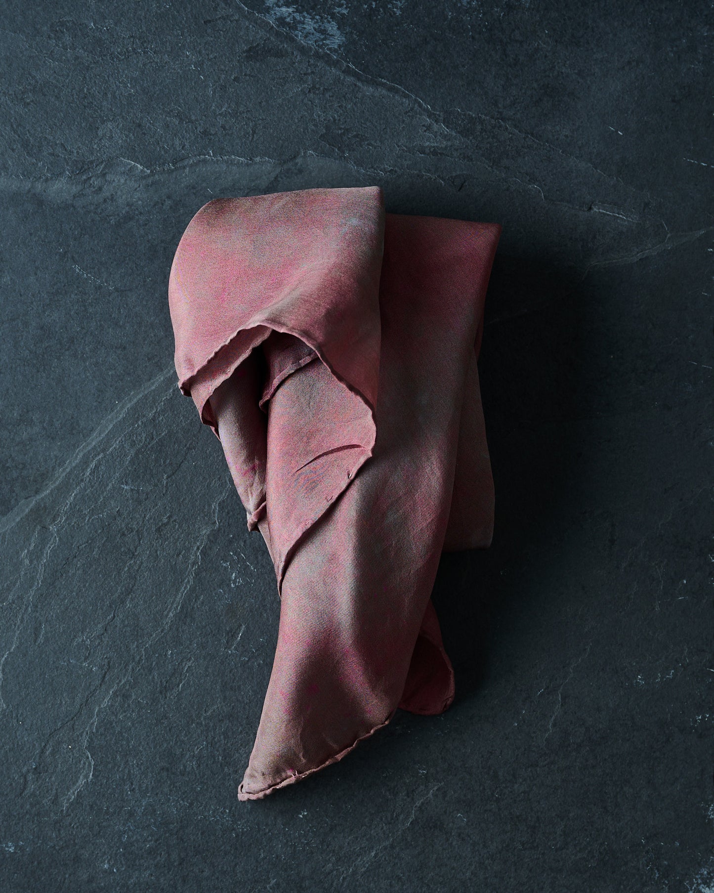 Rust Grey Silk Scarves