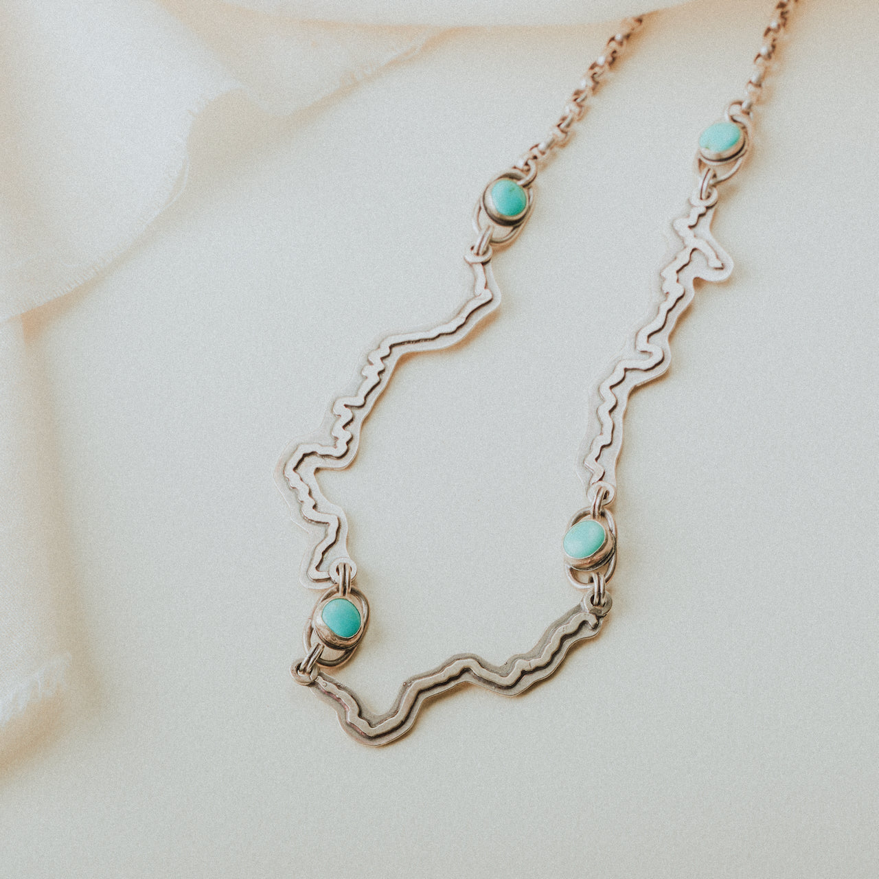 Blackfoot River Necklace with American Mined Turquoise