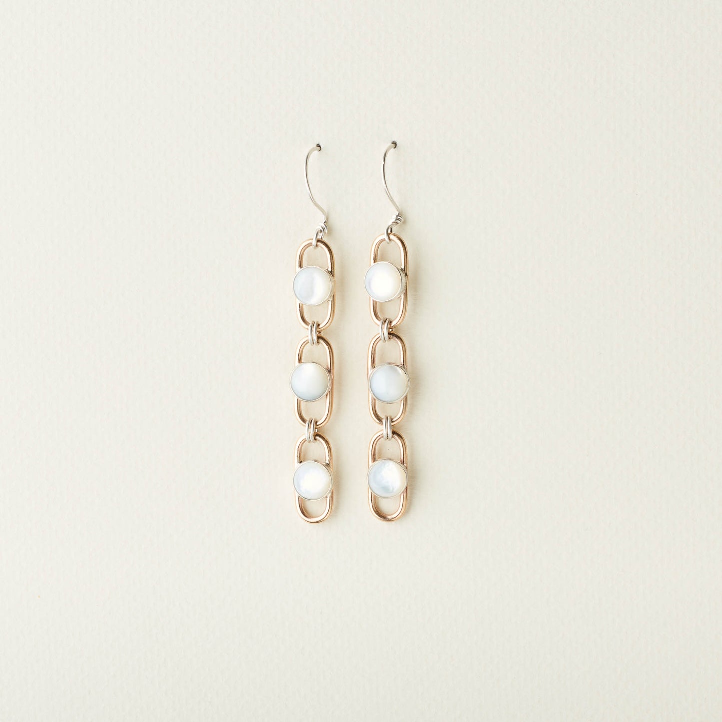 Trickle Earrings :: 14k GF Pearl Trio