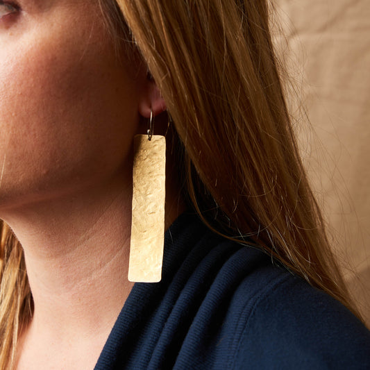 Big Brass Flash Earrings